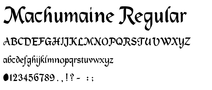 MacHumaine Regular font